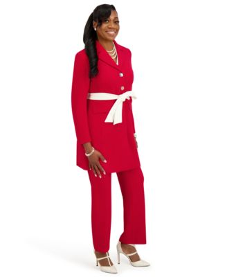 Women's Three Button Patch Pocket Trench Coat