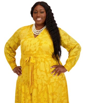 Women's Soft V-Neck Tiered Midi Dress