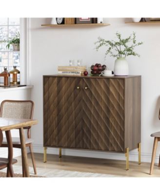 Walnut Mid-Century Modern Sideboard Buffet
