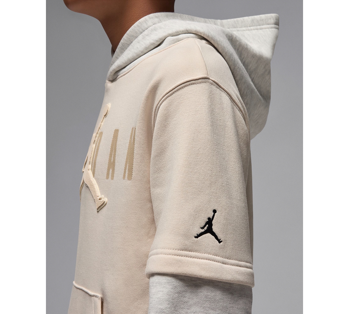 Jordan Boys 8-20 Mj Future Flight Drop Shoulder Long-sleeve Hoodie In Brown