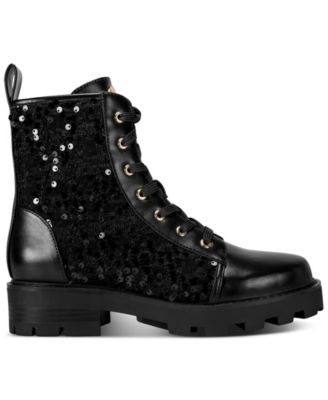 Women's Marlee Lace-Up Sequin Boots
