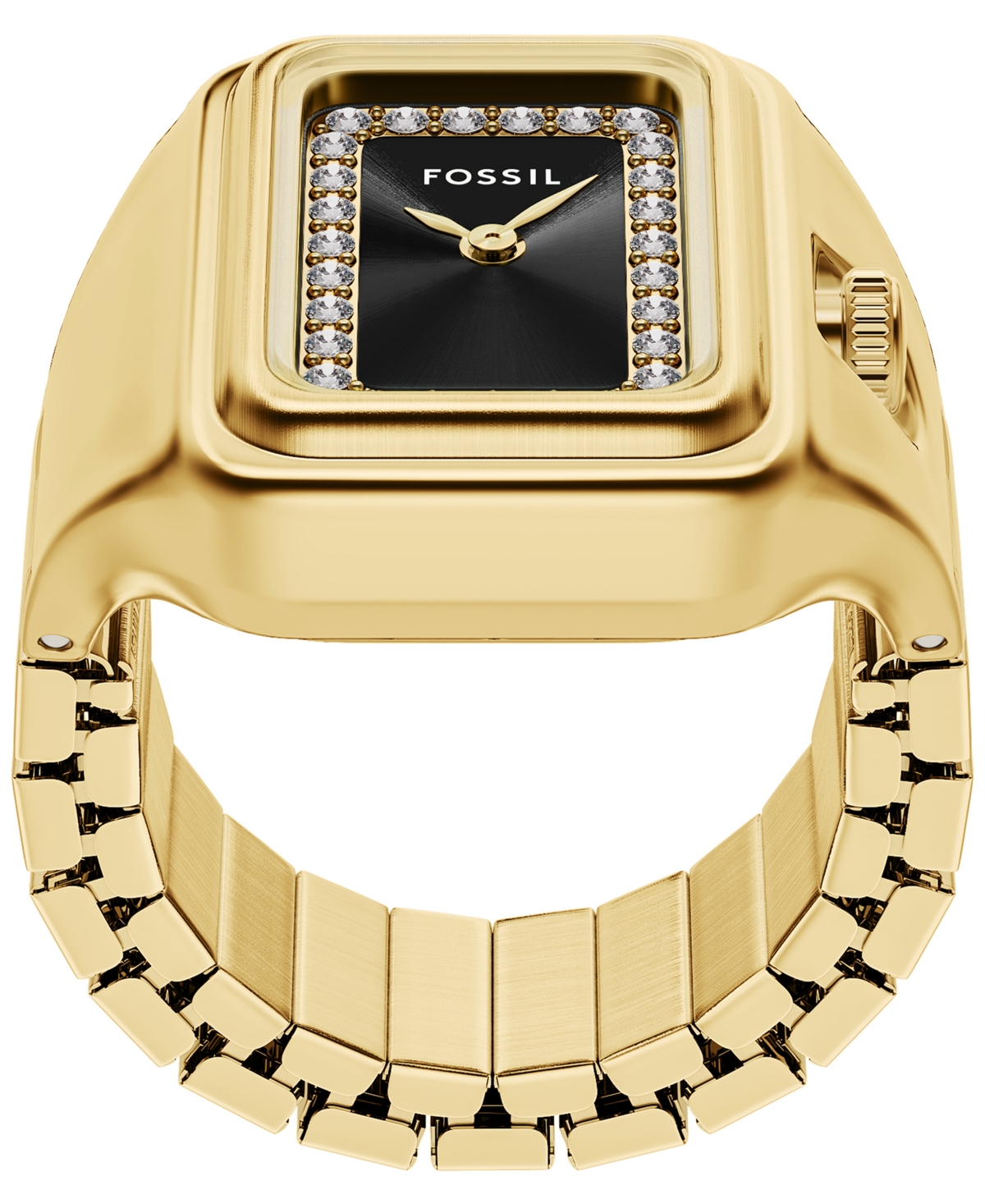 Fossil Women's Raquel Watch Ring Two-hand Gold-tone Stainless Steel Watch,14mm In Gold