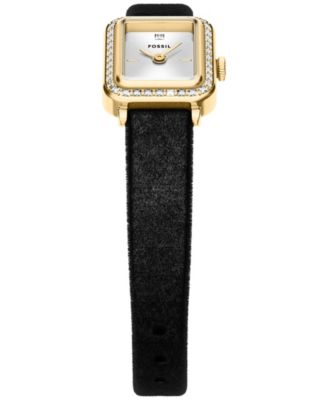 Women's Raquel Two-Hand Black Velvet Watch, 18mm