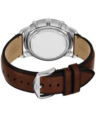 Men's Neutra Chronograph Brown Leather Watch, 44mm