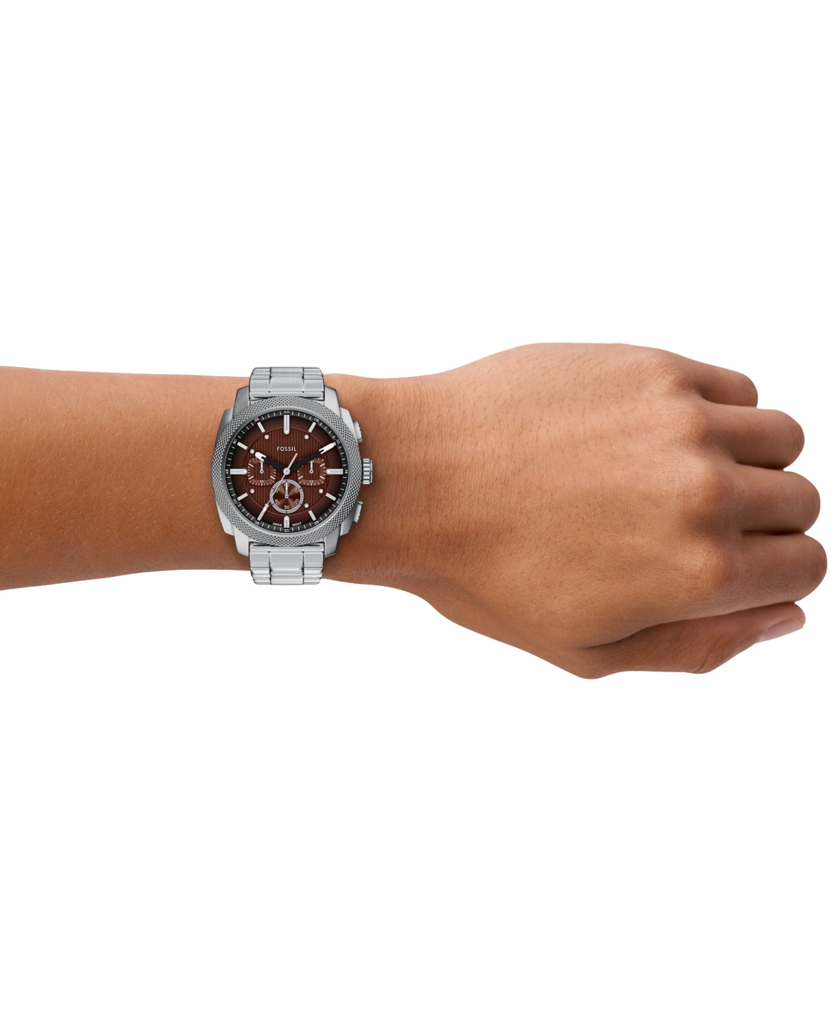 Fossil Machine Chronograph Stainless Steel Watch, 44mm In Silver