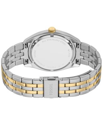 Men's Campbell Three-Hand Day-Date Two-Tone Stainless Steel Watch, 42mm