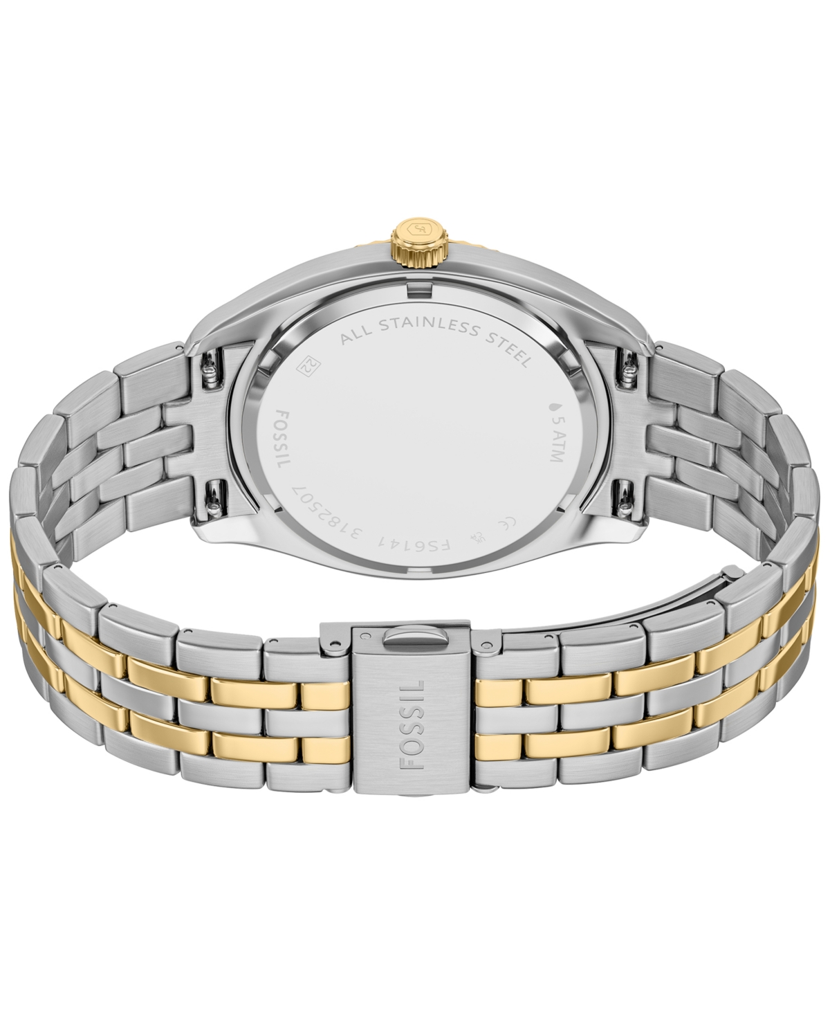 Fossil Men's Campbell Three-Hand Day-Date Two-Tone Stainless Steel Watch, 42mm