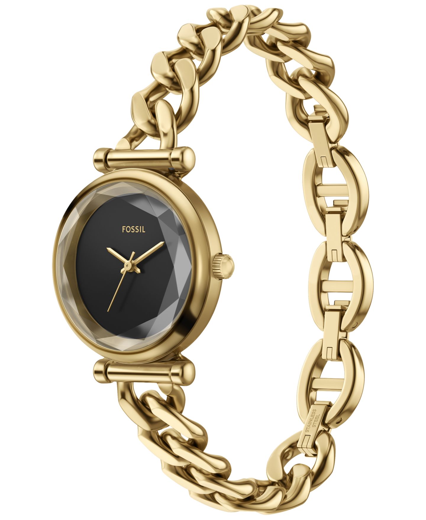Женские часы Fossil Carlie Three-Hand Gold-Tone Stainless Steel Watch, 28mm — фото 5
