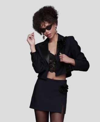 Women's Lapel Cropped Blazer