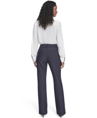 Women's Mid Rise Striped Sutton Trouser