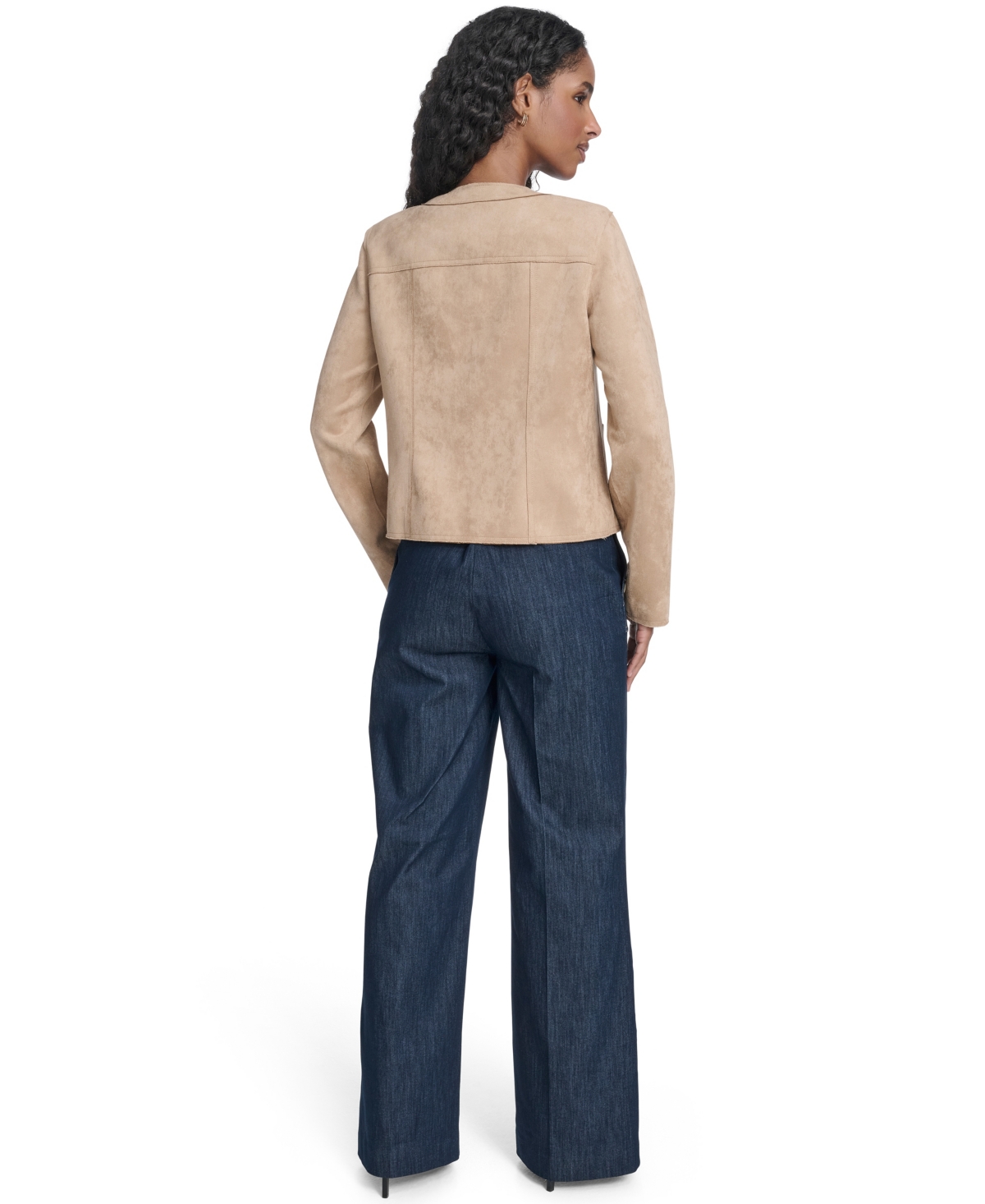 Tommy Hilfiger Women's Long Sleeve Snap Front Jacket In Brown