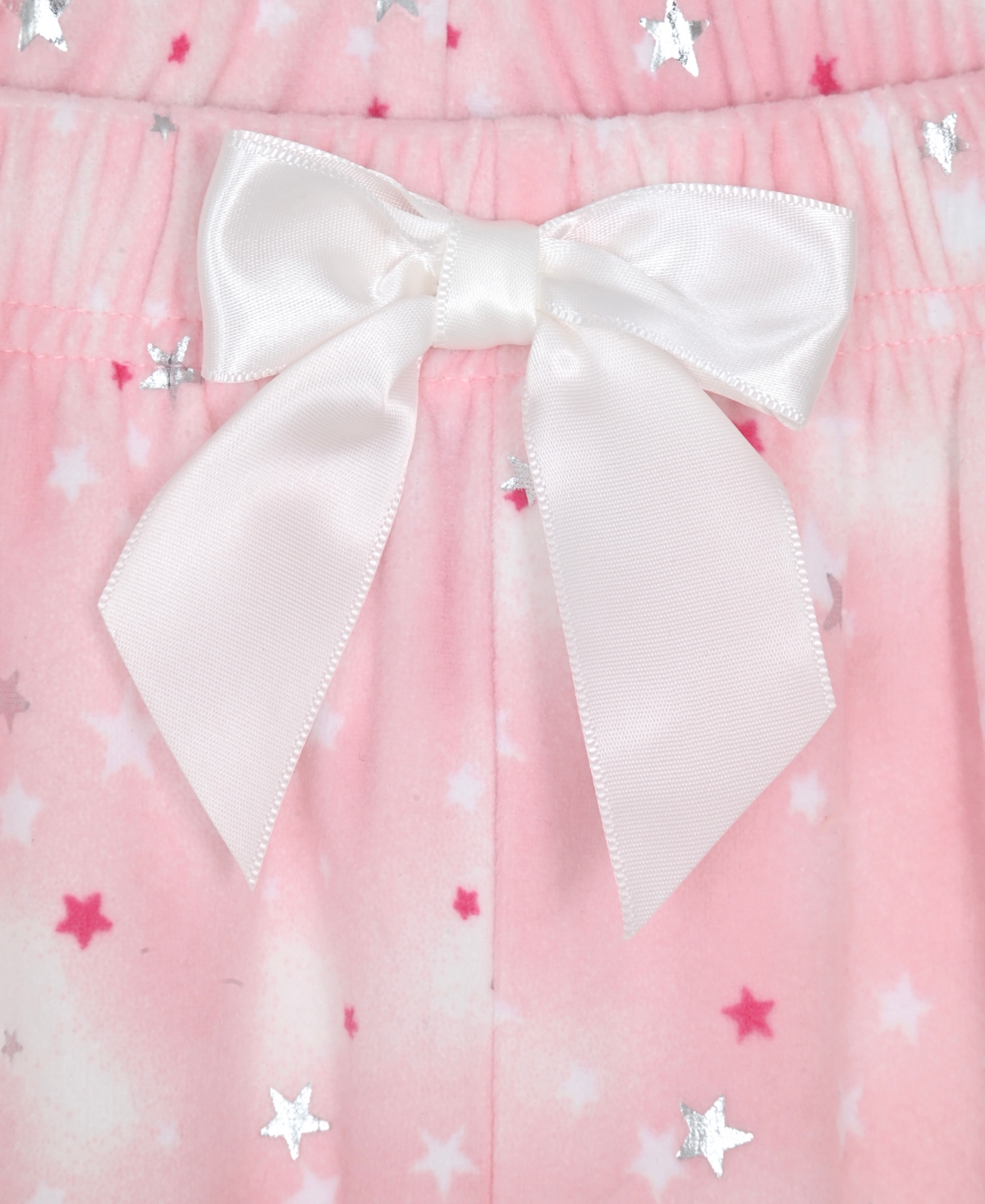 Max & Olivia Girls 7-16 3-piece Soi Foil Velour Pajama Set With Scrunchie In Pink