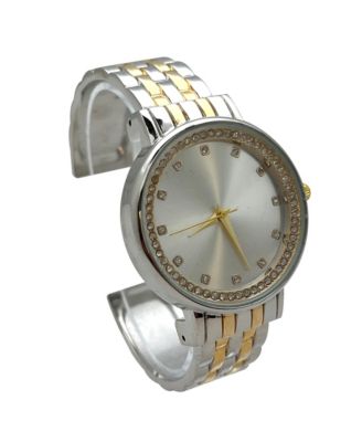 Two Tone Boyfriend Style Bangle Women Watch