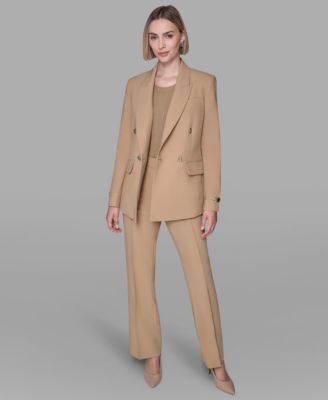 Women's V-Neck 1-Button Front Double Breasted Blazer