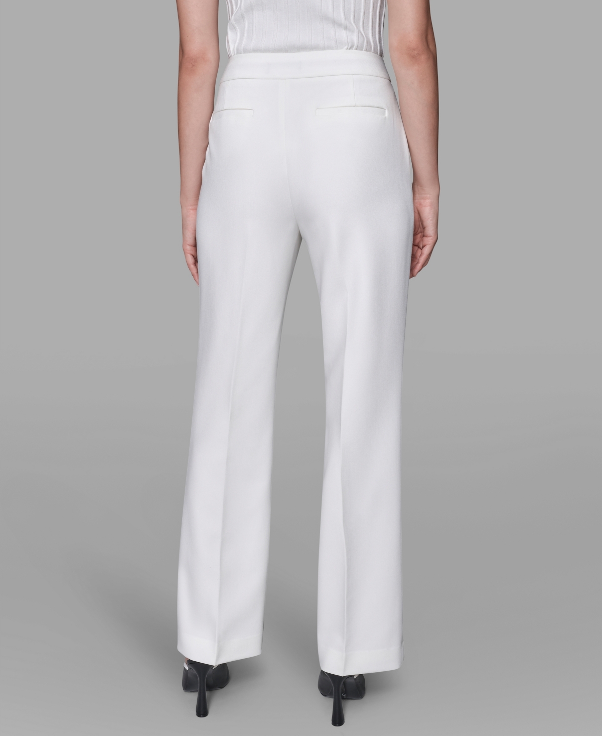 Karl Lagerfeld Women's Wide-leg Ankle Pants In White