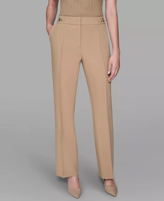 Women's Invisible Zipper Wide-Leg Ankle Pants
