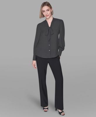 Women's V-Neck Button Down Blouse