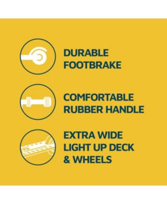 3-Wheel Kids Scooter with LED Lights on Deck & Wheels – 5-Height Handlebar, Anti-Slip Deck, Safety Certified, Ages 3+, Red