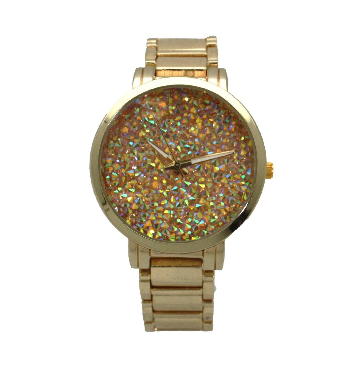 Olivia Pratt Yellow Gold Sparkling Face Women Watch