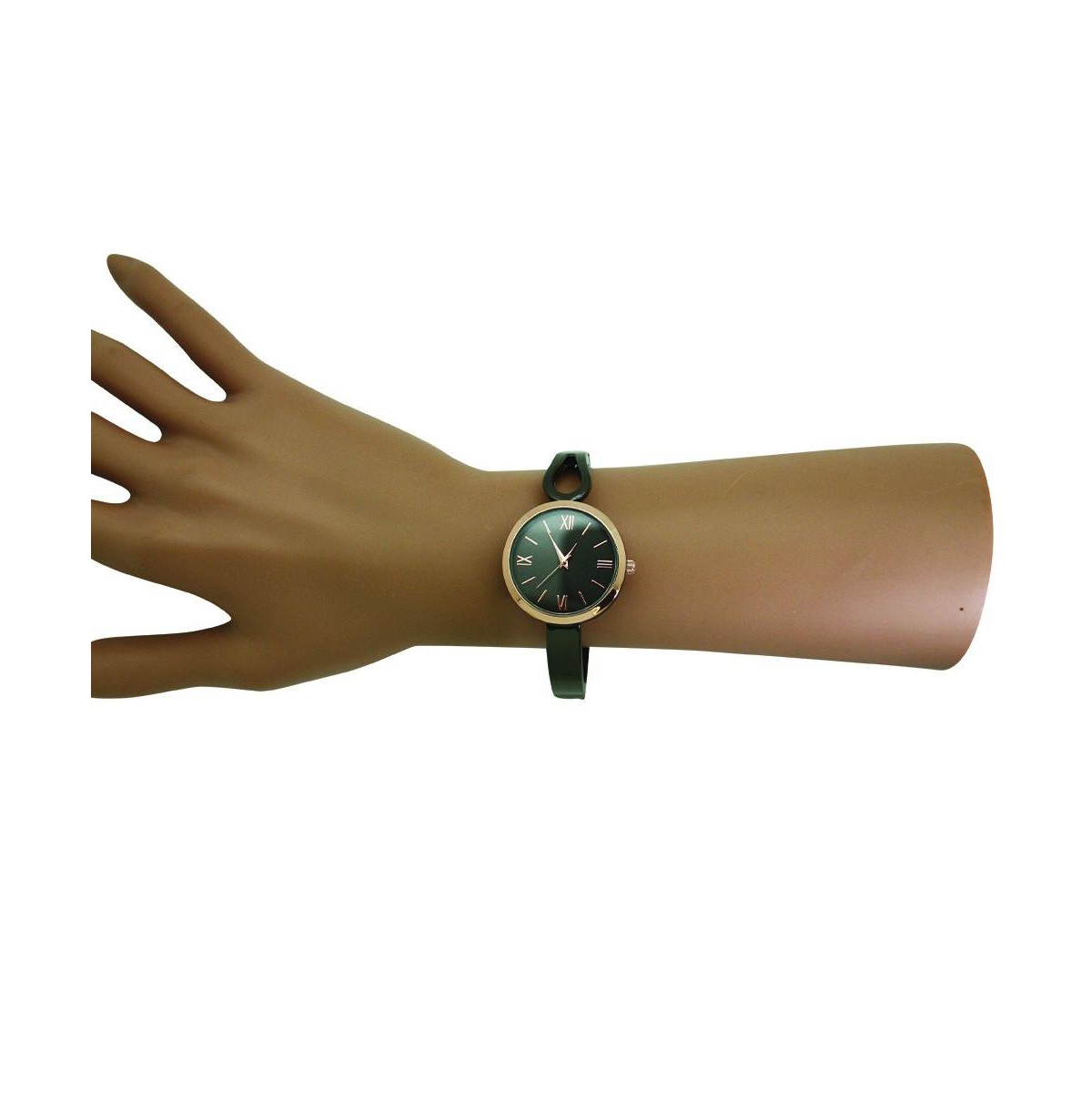 Olivia Pratt Gunmetal Rose Gold Olivia Pratt Shape Every Day Two Tone Metal Bangle Watch