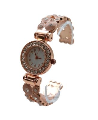 Beige Colorful Round Shapes Band Bangle Women Watch