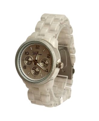 Pearl tone Acrylic Band Women Watch