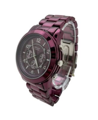 Purple Metallic Bold and Bright Boyfriend Women Watch