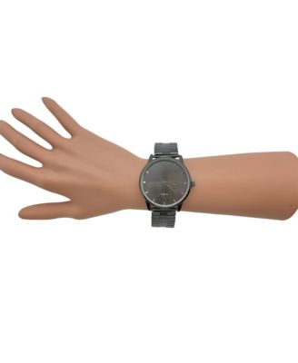 Gunmetal Simple and Minimalist Thin Women Watch