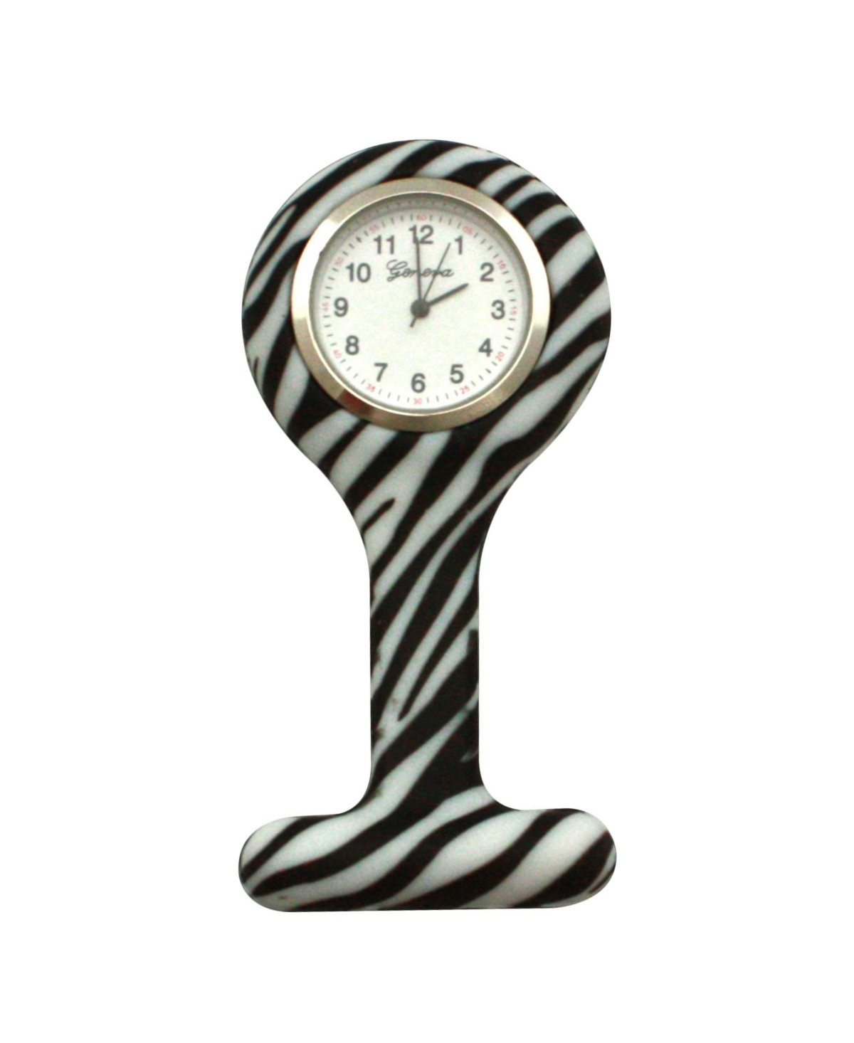 Olivia Pratt Zebra Printed Silicone Fob Nurse Watch