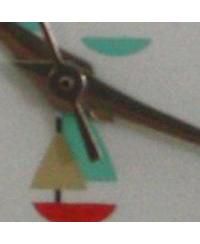 Oliva Pratt Red Faux Leather Sailing Boats Dial Women Watch