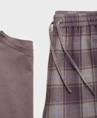 Women's Two-Piece Flannel Check Pajamas