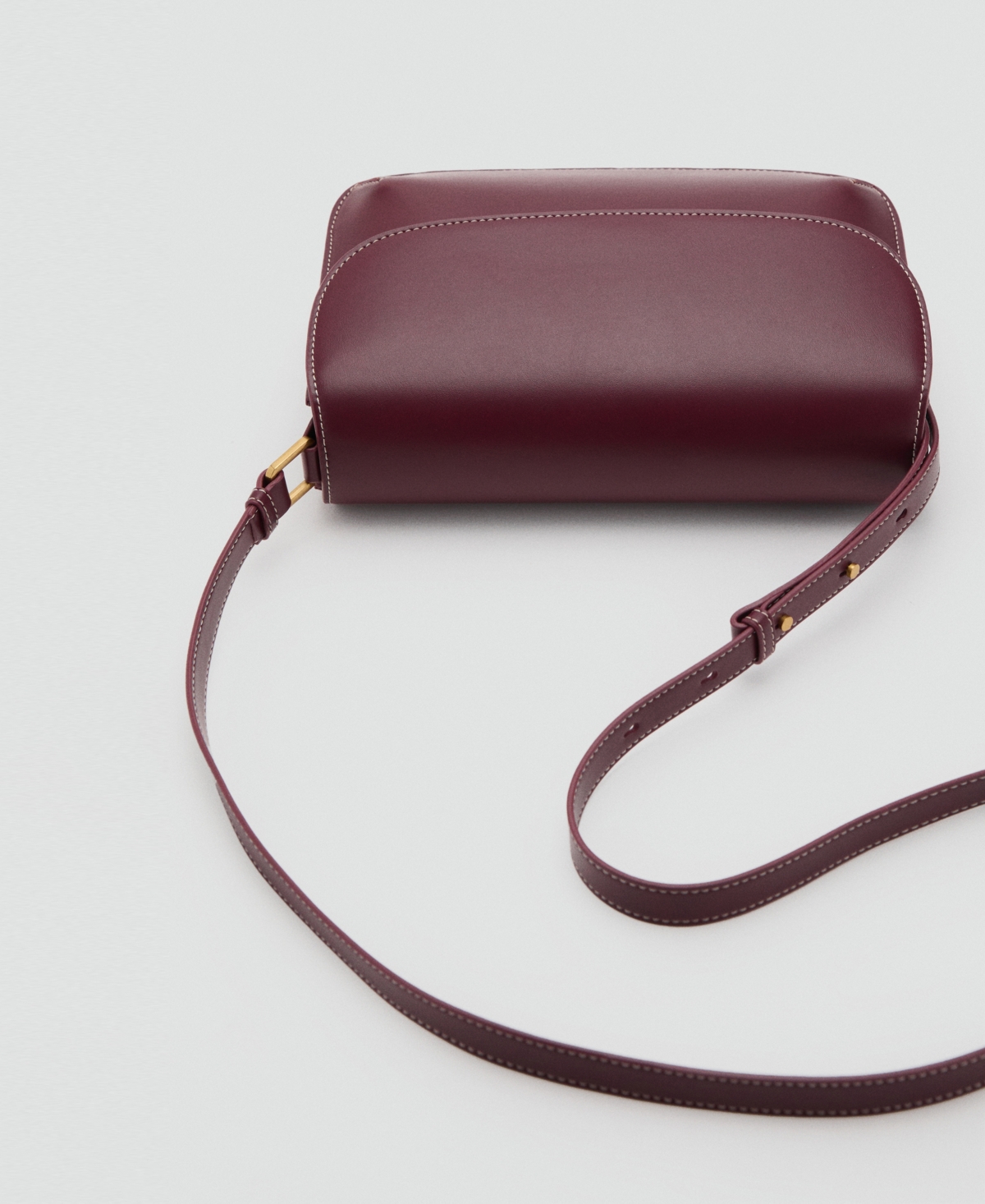 Mango Women's Flap Crossbody Bag In Burgundy
