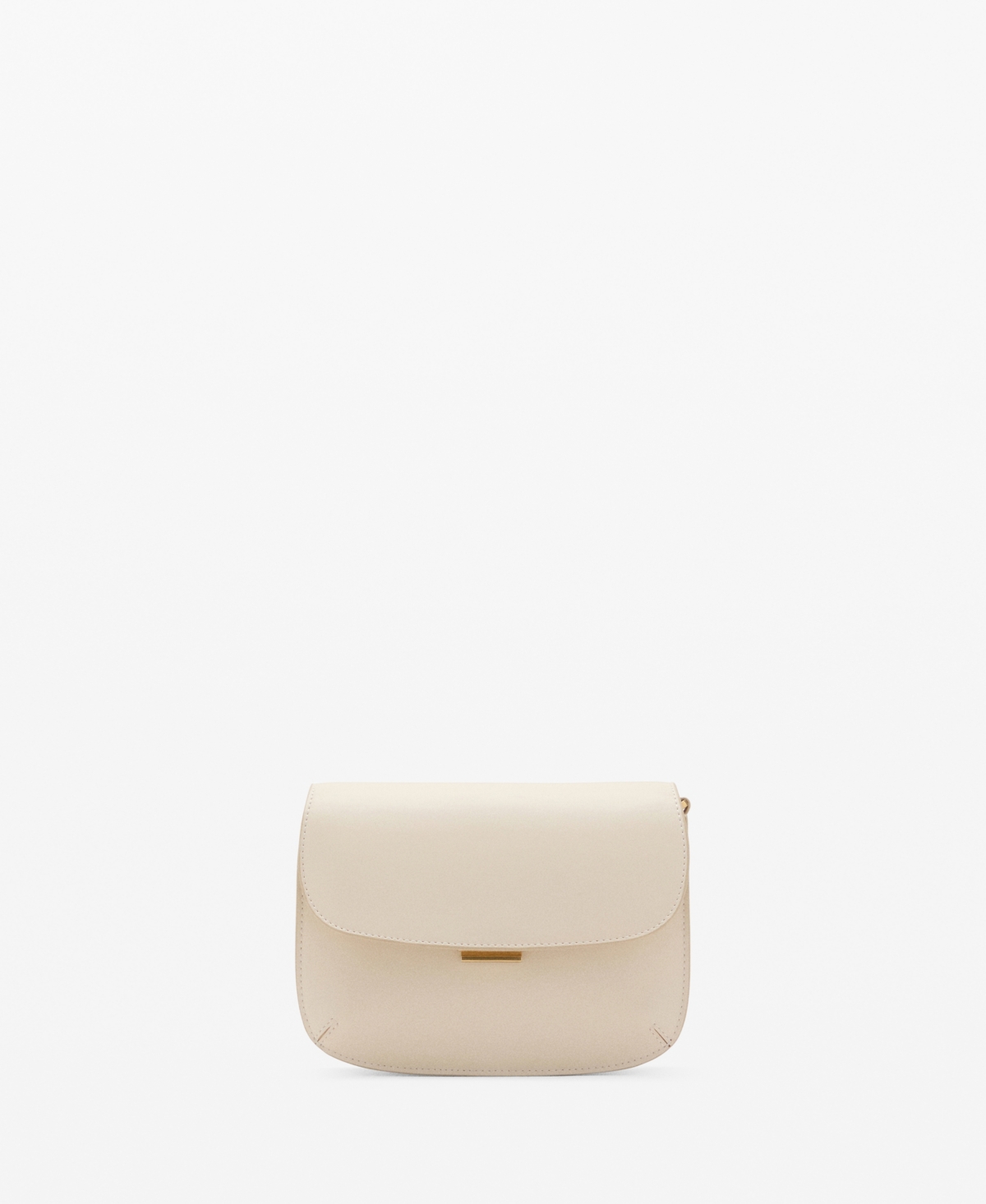 Mango Women's Flap Crossbody Bag In White