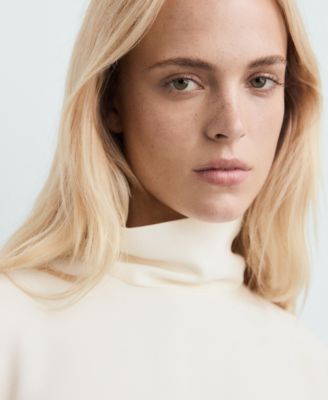 Women's Asymmetric Sleeves High-Neck Blouse