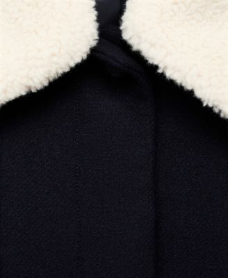 Women's Borg Collar Wool Blend Jacket