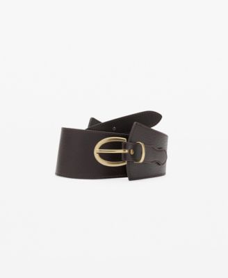 MANGO - Women's Leather Obi Belt