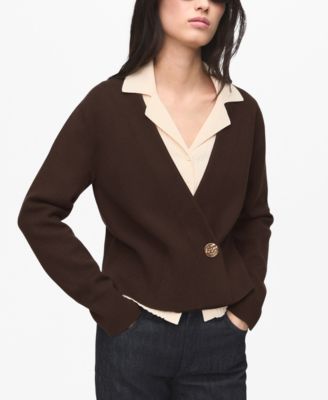 Women's Jewel Button Cross-Over Cardigan