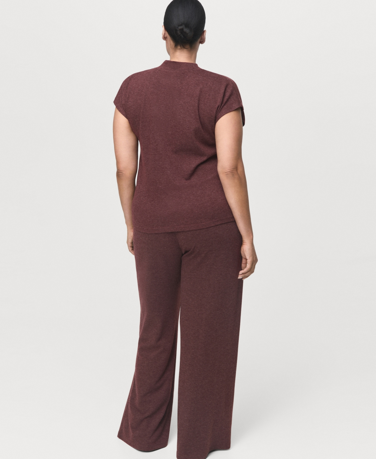 Mango Women's Elastic Waistband Knitted Pants
