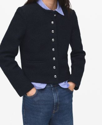 MANGO - Women's Jewel Buttons Boucle Jacket