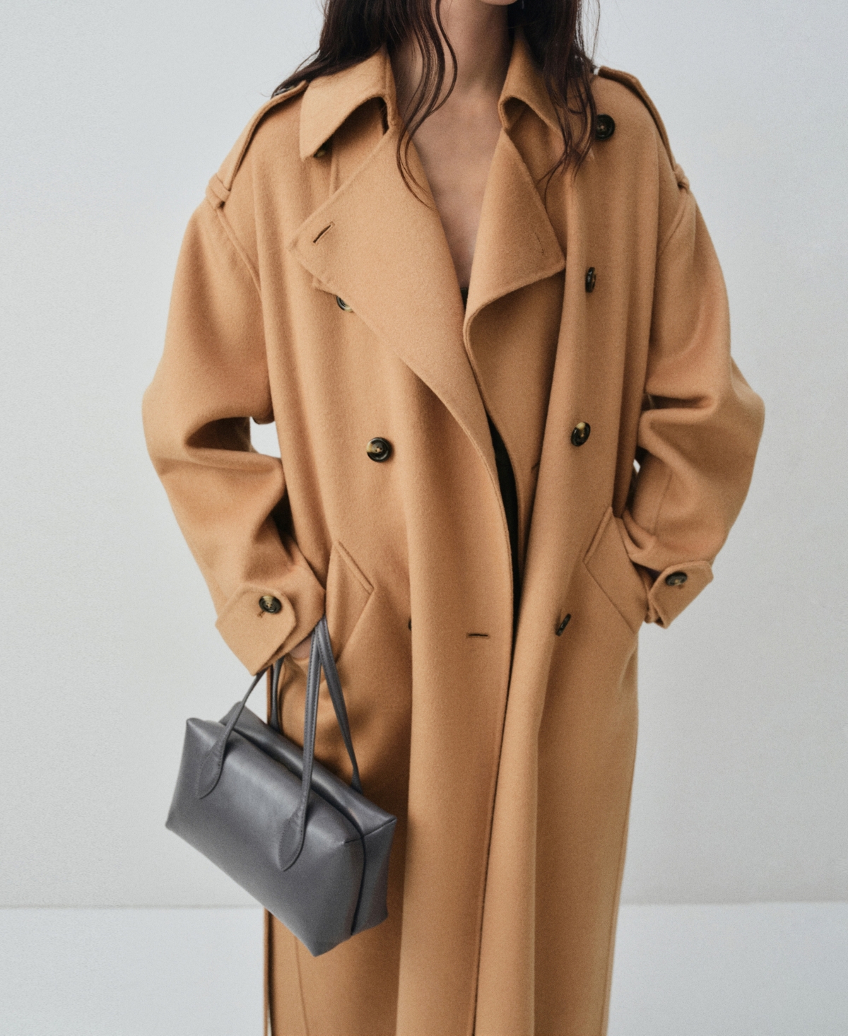 Mango Women's Double-Breasted Wool Coat