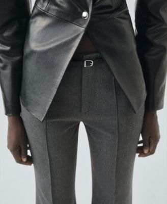 Women's Belt Straight-Fit Pants