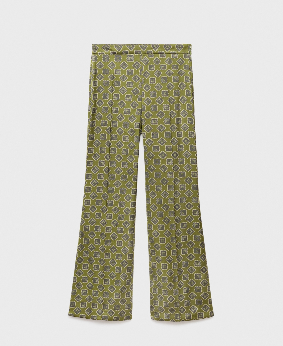 Mango Women's Geometric-Print Satin Pants