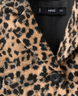 Women's Leopard-Print Buttons Jacket