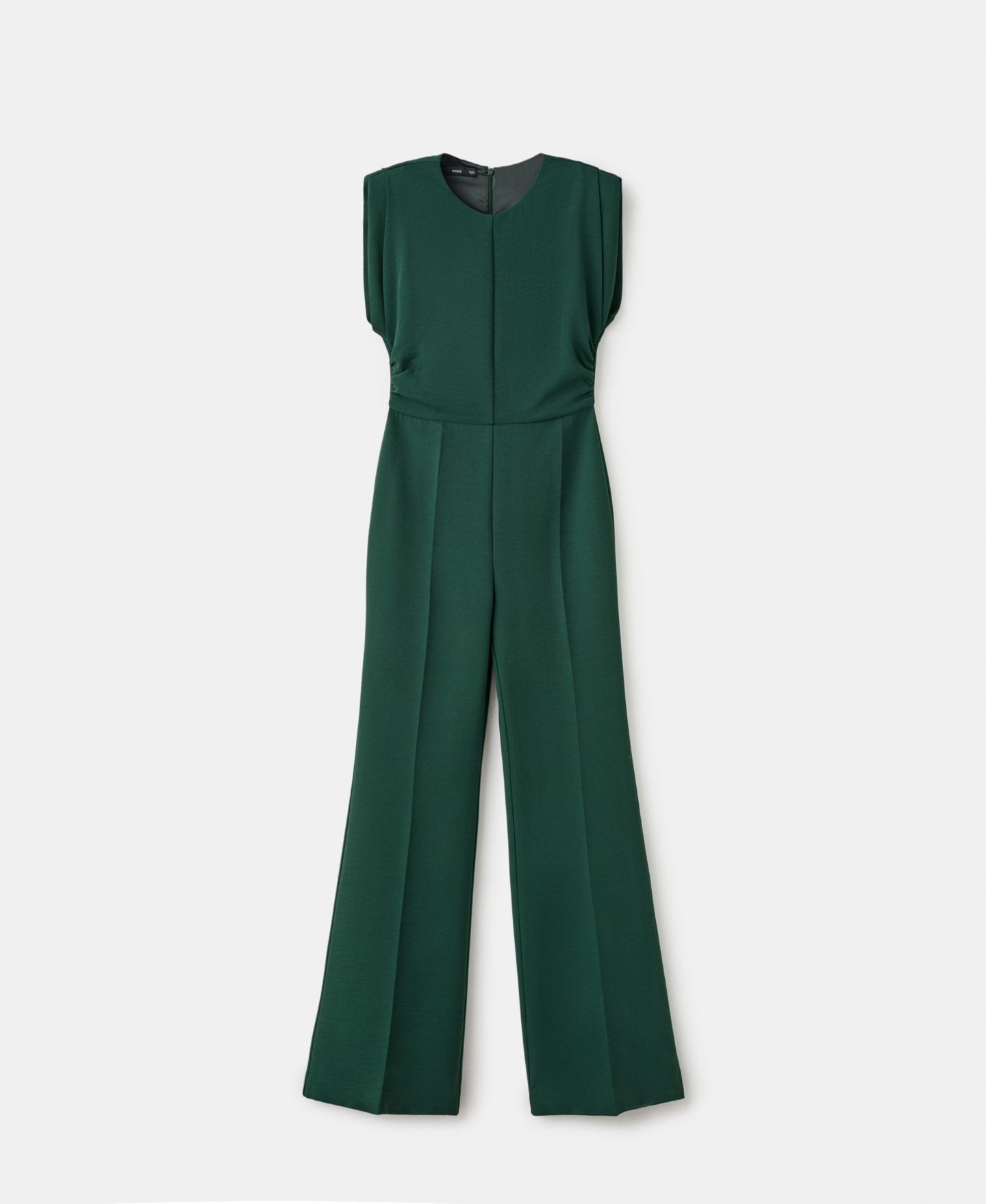 Женский комбинезон MANGO Ruched Long Jumpsuit, цвет: Зелёный — фото 8