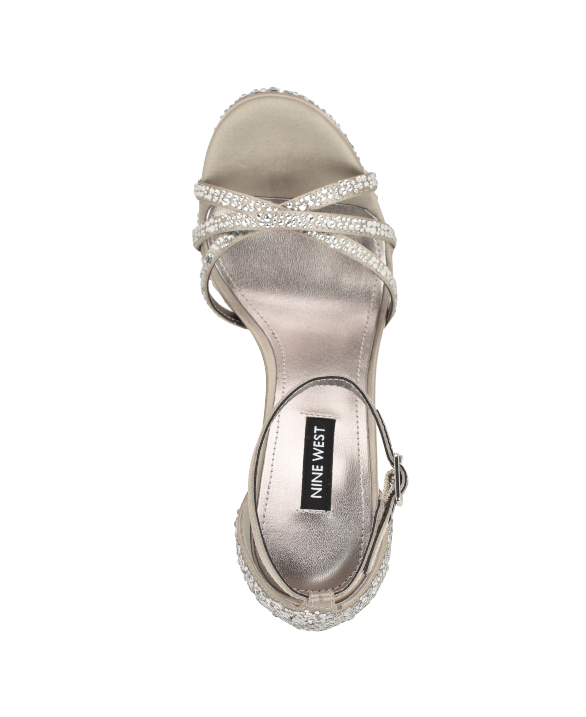 Nine West Women's Lartay Embellished Strappy Stiletto Dress Sandals In Silver