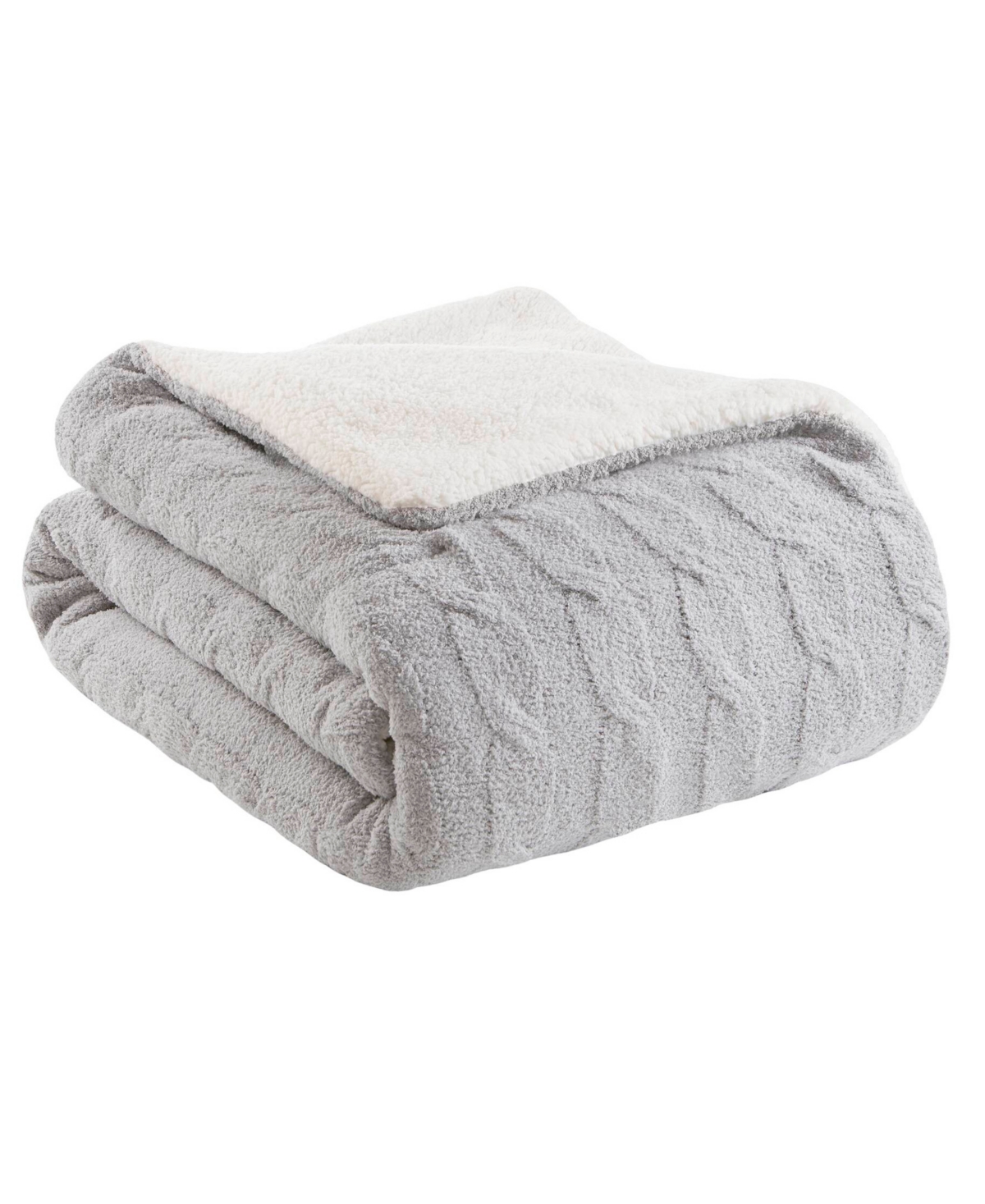 Madison Park Riordan Waffle Knit Chenille 3-pc. Comforter Set, King In Gray