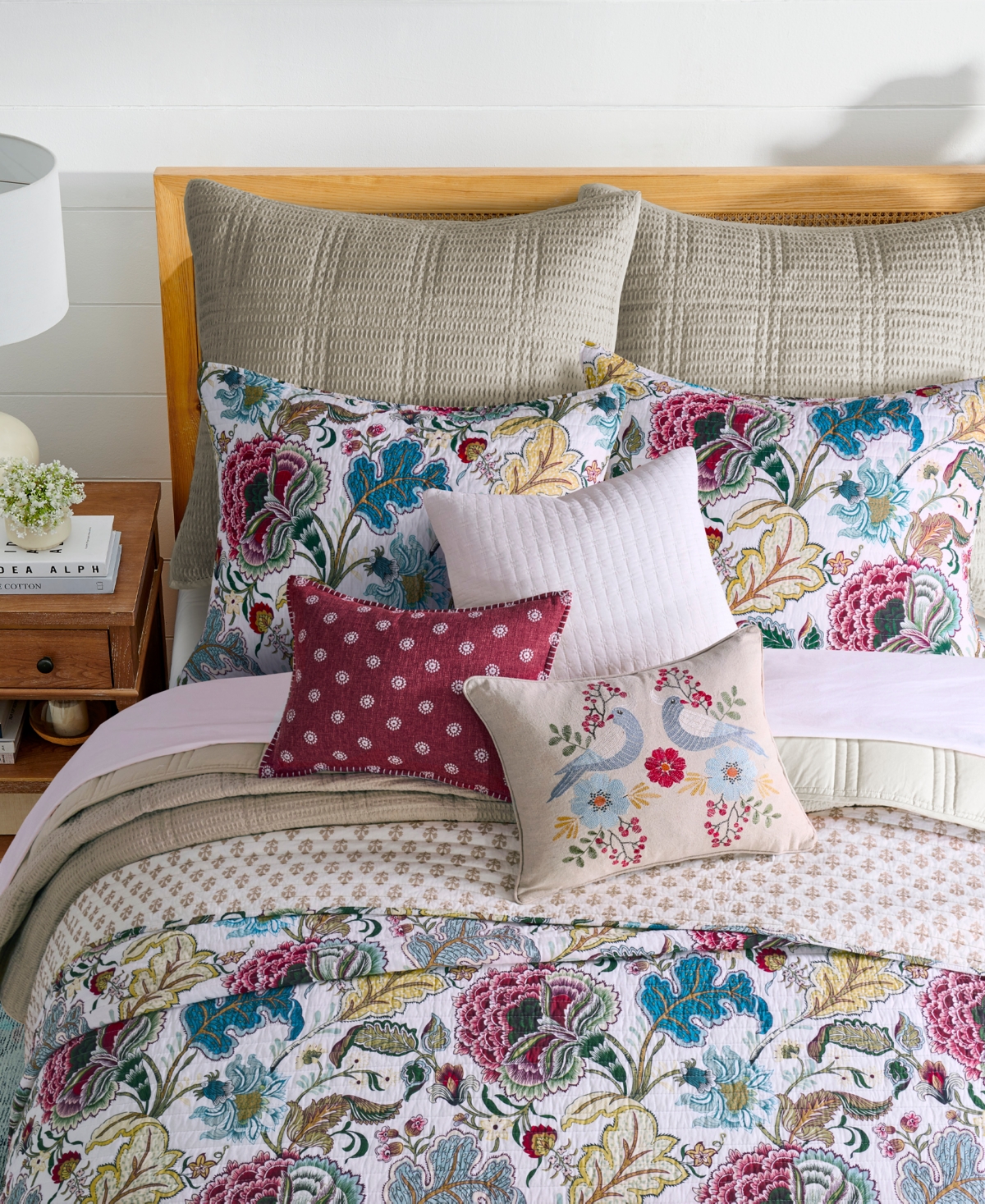 Levtex Angelica Embroidered Decorative Pillow, 14" x 18"