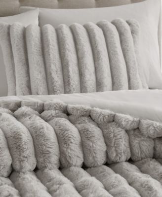 Jasmine Faux Fur Reverse to Velvet 3-Pc. Comforter Set, Full/Queen