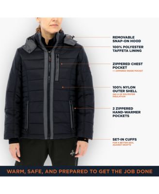 Women's Pure Soft Puffer Jacket with Removable Hood - Water-Repellent & Wind-Tight Winter Coat