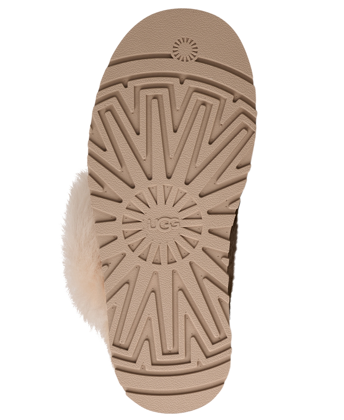 Ugg Sandcastle Suede Slip-on Flats With Plush Shearling Collar In Neutral